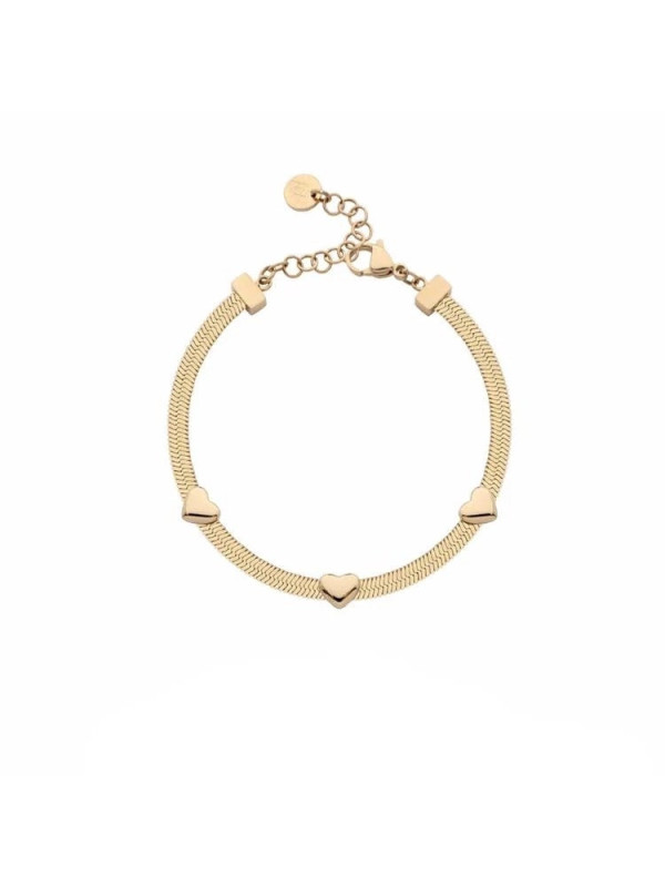 Bracciale Donna Liu Jo LJ3192 Acciaio Oro con Cuori Elegante