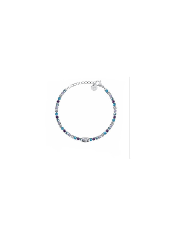 Bracciale Donna Liu Jo LJ3216 Tennis Acciaio Silver Cristalli Blu