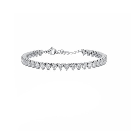 Bracciale Donna Liu Jo LJ3223 Acciaio Tennis Cuori Zirconi