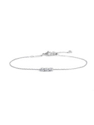 Bracciale Donna Marlù 31BR0015-W catena cutting cross con tre zirconi 3,5mm centrali