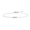 Bracciale Donna Marlù 31BR0015-W catena cutting cross con tre zirconi 3,5mm centrali