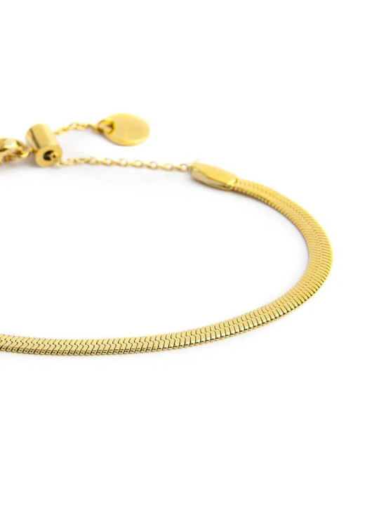 Bracciale Unisex Marlù 33BR0041G catena snake Acciaio Oro
