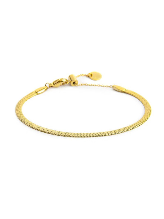 Bracciale Unisex Marlù 33BR0041G catena snake Acciaio Oro