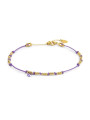 Cavigliera Donna Marlù 20CV097G-L Viola e Oro Acciaio con Zirconia