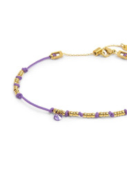 Cavigliera Donna Marlù 20CV097G-L Viola e Oro Acciaio con Zirconia