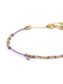 Cavigliera Donna Marlù 20CV097G-L Viola e Oro Acciaio con Zirconia
