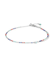 Cavigliera Marlù 20CV099-RGB Donna Acciaio Silver con Perline Miyuki
