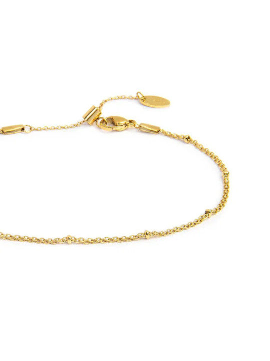 Cavigliera Marlù 20CV100G Donna Acciaio Oro Mesh con Anelli