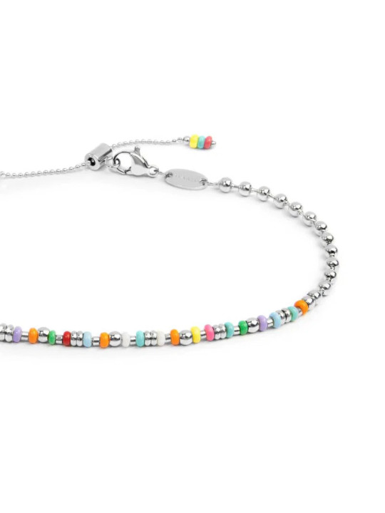 Cavigliera Marlù 20CV101-RGB Donna Acciaio con Sfere e Perline Colorate