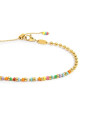 Cavigliera Marlù 20CV101G-RGB Donna Acciaio Oro con Sfere e Perline Colorate