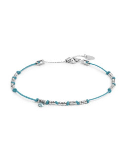 Cavigliera Marlù 20CV097-T Donna Cordino con Acciaio e Zircone Pendente