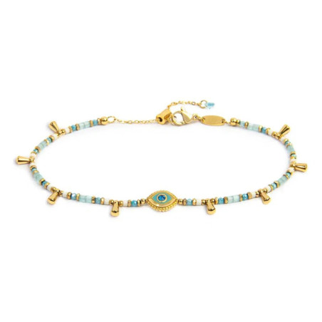 Cavigliera Donna Marlù 20CV105G-T Acciaio Oro Occhio con Cristallo