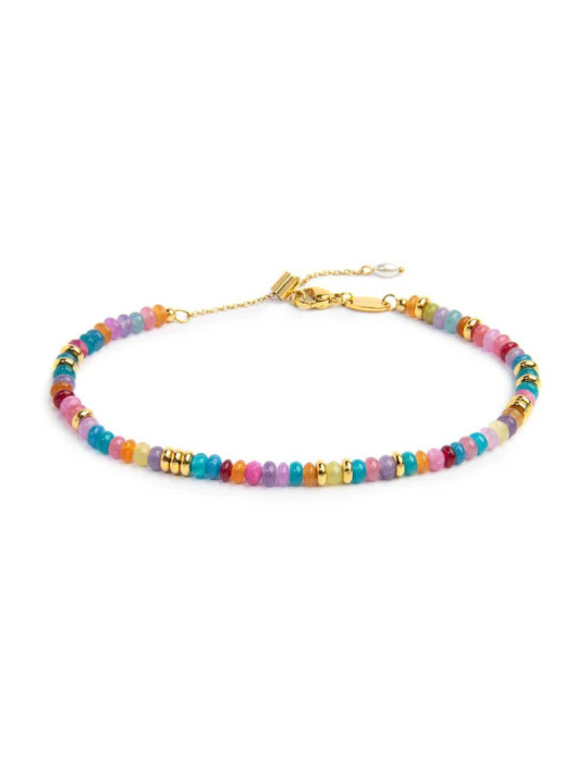 Cavigliera Donna Marlù 20CV106G-RGB Oro con Perle Colorate Estate