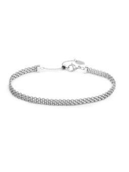 Cavigliera Donna Marlù 20CV110 Acciaio Silver Maglia Mesh Elegante