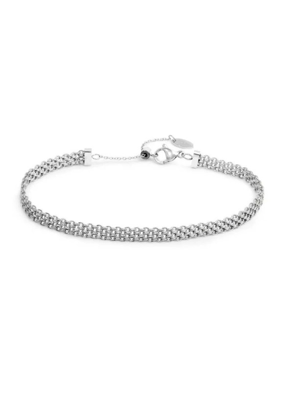 Cavigliera Donna Marlù 20CV110 Acciaio Silver Maglia Mesh Elegante