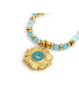 Anello Marlù Elastico Sole Oro Turchese 18AN122GT-S Taglia 10 Donna