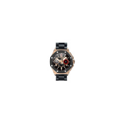 Orologio Smartwatch Uomo PE002H Octagon in Acciaio Nero Cassa Oro Rosa
