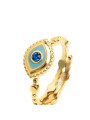 Anello Marlù Occhio Cristallo Blu 18AN123G-T Taglia 12 Regolabile