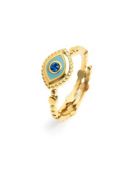 copy of copy of copy of copy of copy of Anello Donna Marlù 18AN122GT-M Elastico con Sole Oro e Turchese Taglia 15