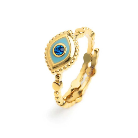 copy of copy of copy of copy of copy of Anello Donna Marlù 18AN122GT-M Elastico con Sole Oro e Turchese Taglia 15