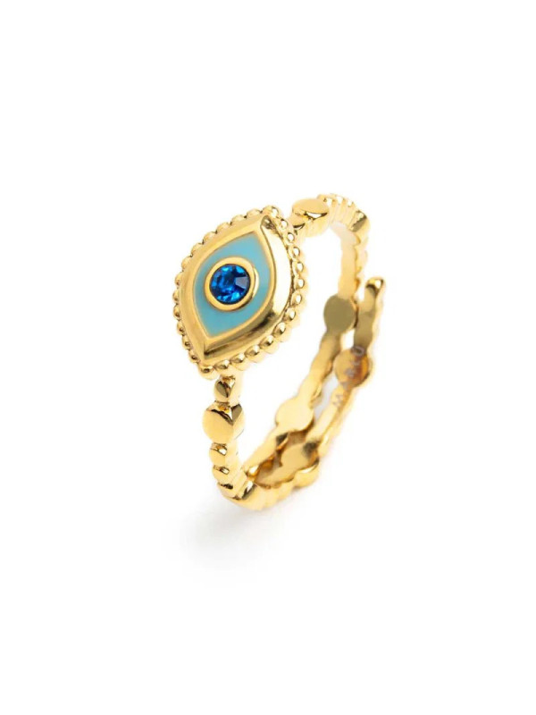 copy of copy of copy of copy of copy of Anello Donna Marlù 18AN122GT-M Elastico con Sole Oro e Turchese Taglia 15