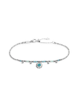 Bracciale Marlù Sole Turchese Acciaio 18BR221-T Regolabile Donna