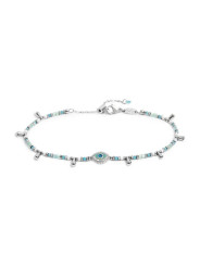 Bracciale Marlù Occhio Cristallo Blu Acciaio 18BR222-T Regolabile