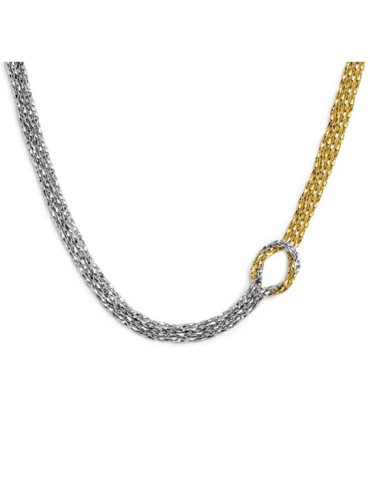 Collana Donna Marlù 25CN0003GS con nodo catena snake quadrata ritorta