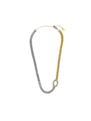 Collana Donna Marlù 25CN0003GS con nodo catena snake quadrata ritorta
