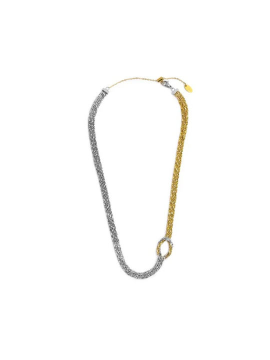 Collana Donna Marlù 25CN0003GS con nodo catena snake quadrata ritorta