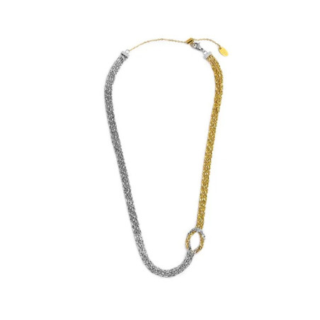 Collana Donna Marlù 25CN0003GS con nodo catena snake quadrata ritorta