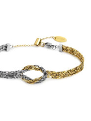 Bracciale Marlù Nodo Bicolore Snake 25BR0005GS Acciaio Oro