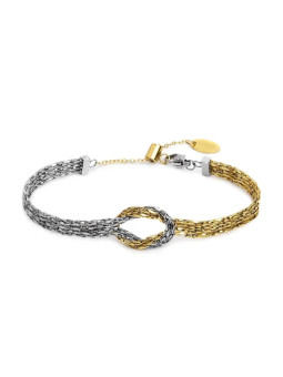 Bracciale Marlù Nodo Bicolore Snake 25BR0005GS Acciaio Oro