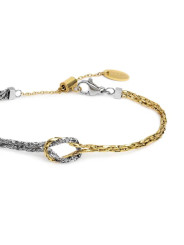 copy of Bracciale Donna Marlù 25BR0005GS con nodo centrale catena snake quadrata ritorta