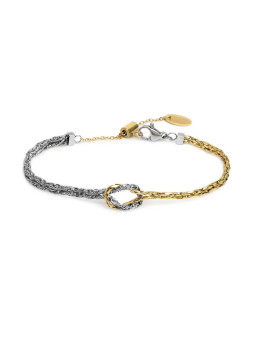 Bracciale Marlù Nodo Snake Foxtail 25BR0006GS Acciaio Oro