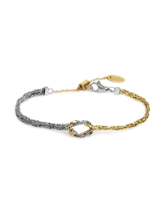 copy of Bracciale Donna Marlù 25BR0005GS con nodo centrale catena snake quadrata ritorta