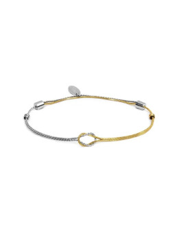 copy of copy of Bracciale Donna Marlù 25BR0005GS con nodo centrale catena snake quadrata ritorta