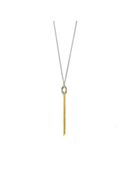 Collana Donna Marlù 25CN0004GS con nodo catena snake e catena serpentine Acciaio Oro e Silver