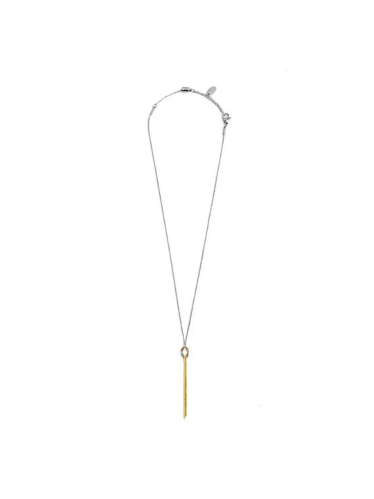 Collana Donna Marlù 25CN0004GS con nodo catena snake e catena serpentine Acciaio Oro e Silver