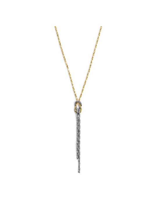 copy of Collana Donna Marlù 25CN0004GS con nodo catena snake e catena serpentine Acciaio Oro e Silver