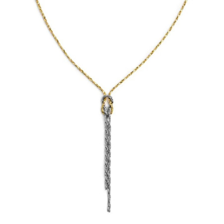 Collana Marlù Nodo Y Snake Foxtail 25CO0002GS Acciaio Oro
