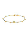 Bracciale Marlù Occhio Cristallo Blu Oro 18BR222G-T Regolabile