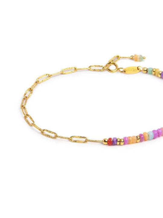 copy of Bracciale Donna Marlù 18BR222G-T di ematite sfacetttata con occhio centrale Oro