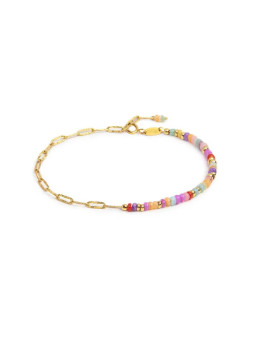 Bracciale Marlù Occhio Colorato Oro 18BR223G-RGB Doppia Catena
