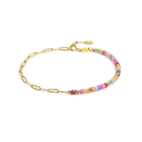 Bracciale Marlù Occhio Colorato Oro 18BR223G-RGB Doppia Catena