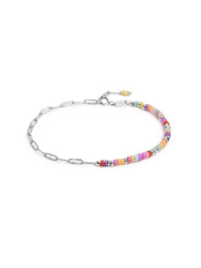Bracciale Marlù Doppia Catena Colorata 18BR223-RGB Acciaio Silver