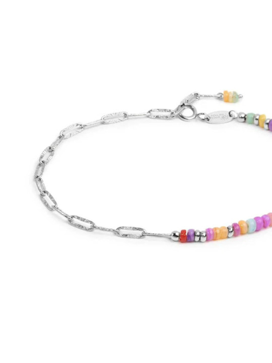 Bracciale Marlù Doppia Catena Colorata 18BR223-RGB Acciaio Silver
