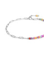 Bracciale Marlù Doppia Catena Colorata 18BR223-RGB Acciaio Silver