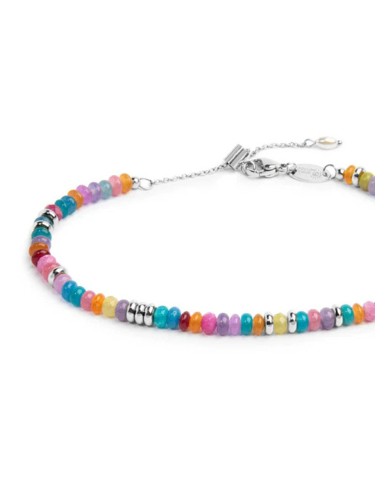 Bracciale Marlù Perline Colorate 18BR224-RGB Acciaio Silver