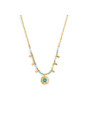 Collana Marlù Sole Turchese Oro 18CN128G-T Chicco di Riso